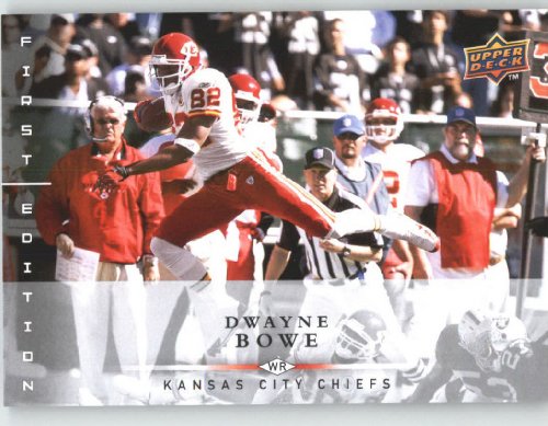 Dwayne Bowe / Kansas City Chiefs / 2008 Upper Deck First Edition Football Card # 73 / NFL Football Trading Card in Screwdown!