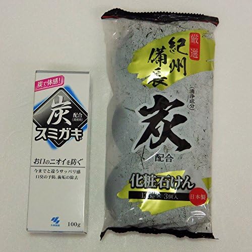 Charcoal Blended Soap (135g-3 Pieces) and Toothpaste (100g)