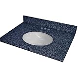 Pegasus PE25905 25-Inch Blue Pearl Granite Vanity Top with White Bowl and 8-Inch Spread