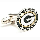 1966 Commemorative Super Bowl 1 Green Bay Packers NFL Logo'd Executive Cufflinks w/Jewelry Box