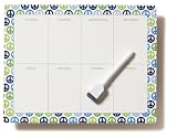 Mayfair Lane Happeez 12 x 9 Inches Whiteboard, Multi-Peace Blues Weekly Planner (WB18)