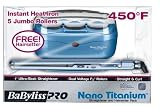 BaBylissPRO Nano Titanium 1 Ultra-Sleek Straightener + 5 Roller Hairsetter Combo Pack