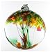 Kitras Art Glass ~ HEALING ~ TREE OF ENCHANTMENT - WITCH BALL - Old English - Hand Blown Glass - Hanging Ornament - 2.75