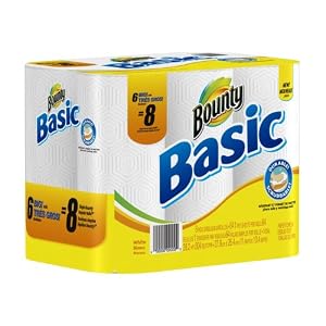 Bounty Basic Paper Towel Rolls, 6 Count