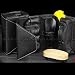 Shoe Shine Set, Black Leather Case