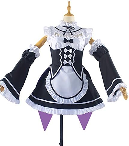 Afycolor Anime Re Zero Rem Cosplay Suit Uniform Hand-made lz (female-m)