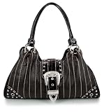 Gucci Inspired Designer Stripe Stitched Handbag in Brown