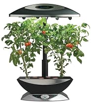 AeroGrow AeroGarden 6 Elite Plus with Ruby Heirloom tomato seed kit and a trellis system