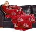 Kansas City Chiefs Adult Comfy Throw Blanket with Sleeves