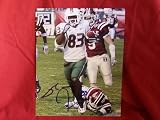 Sinorice Moss Autographed Miami Hurricanes 8x10 Photo, New York Giants, Proof Photo of Sinorice Signing for Us.