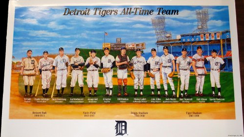 Detroit Tigers All Time Team Poster
