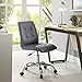 Modway Prim Ribbed Armless Mid Back Swivel Conference Office Chair In Gray