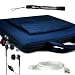 Classy Slim Hard Nylon Carrying Cube Cover Case with Pocket for Apple iPad WiFi / 3G 16GB 32GB 64GB + Includes a 4-inch eBigValue (TM) Determination Hand Strap + USB 2.0 Data Sync Cable for Apple Ipad + Luxurious In Ear Headphones with Mic (Black)