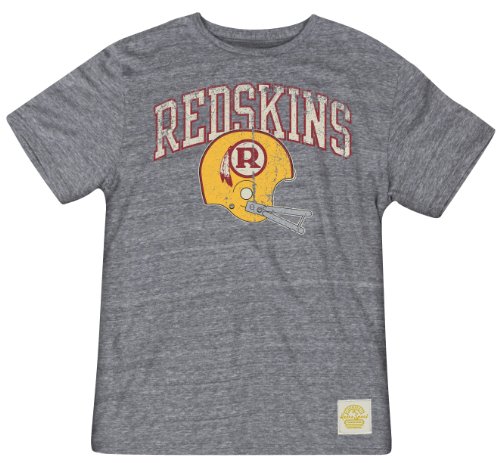 NFL Men's Washington Redskins Buttonhook Tri-Blend Tee (Dark Grey, X-Large)