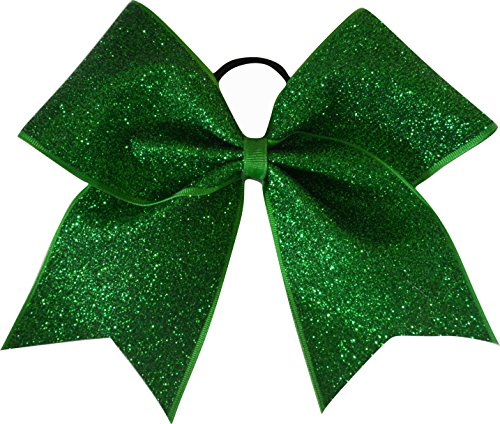 Sparkle Bows Cheer Glitter Cheer Bow (Green)