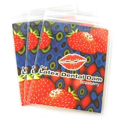 Lixx by Trustex Latex Dams Dental Dams Strawberry Flavor 12 count