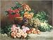 A Rich Still Life of Fruit and Flowers: by Pierre Bourgogne, Box Canvas Print