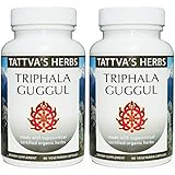 Triphala Guggul Organic 500mg 120 Vcaps (2 Pack - 60 ct./ea) Full Spectrum Co2 Extract