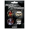 Michael Jackson - Button Set King Of Pop (in 3,8 cm)