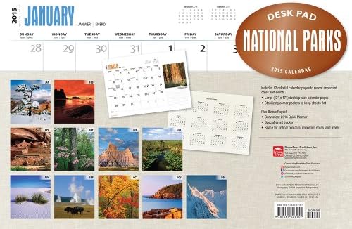 National Parks 2015 Desk Pad