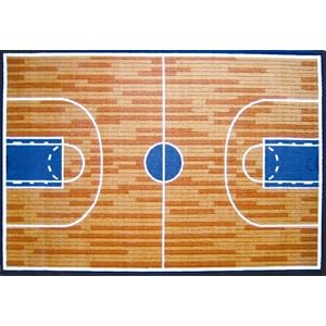 LA Rug Basketball Court 39-by-58-Inch Nylon Rug by 