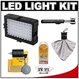 DLC 5600K LED Video Light with Bracket + Accessory Kit for Camcorders & Dig ....