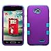 Asmyna TUFF Hybrid Phone Protector Cover for LG VS450PP Optimus Exceed 2 - Retail Packaging - Purple/Teal