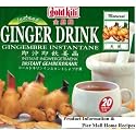 Gold Kili All Natural Instant Ginger Caffeine Free Herbal Tea Drink with Honey (20 Sachets) - 12.6 Oz