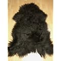 Island Schaffell Lammfell Fell schwarz 120-130cm