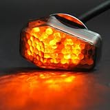 Amber LED Light Smoke Lens Flush Mount Motorcycle Turn Signals For Suzuki DL650... by Astra Security