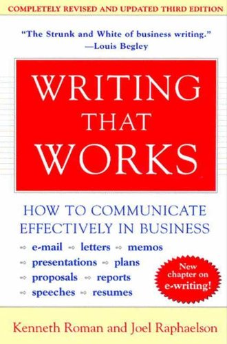 Download Writing That Works, 3e: How to Communicate Effectively in Business Download Writing That Works, 3e: How to Communicate Effectively in Business