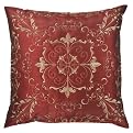 Embroidered Medallion Toss Pillow - Red (20x20")