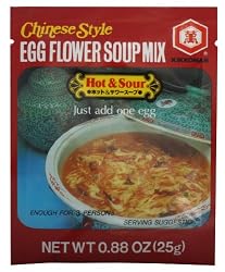 Kikkoman Egg Flower,  Hot and Sour Soup, 0.88-OuncePouch  (Pack of 12)