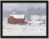 Home Place Dairy Farm Art Print Picture Framed 16x12