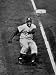 Brooklyn Dodger's Jackie Robinson Stopping Short After Rounding Third Base Stretched Canvas Poster Print by Ralph Morse, 24x32