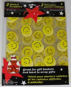 Smiley Face Basket Wrappers - 2 pack