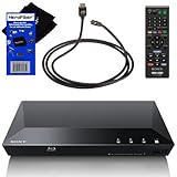Sony BDP-S1100 Blu-ray Disc Player with Remote Control + High-Speed HDMI Cable with Ethernet + HeroFiberÂ® Ultra Gentle Cleaning