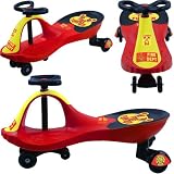 Red Firefighter Themed Wiggle Car Ride On Toy For Children