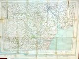 Dartmoor 及びエクセターの道路図のキャンバスの背部型の地図 道路地図