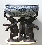 IMAGE OF Metropolitan Galleries SRB30483 Elephant with Ceramic - Bronze