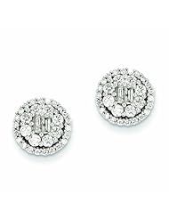 1.1 Carat 14K White Gold Diamond Post Earrings