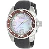 Invicta 1059 Women Angel White Crystal Dark Grey Rubber Watch