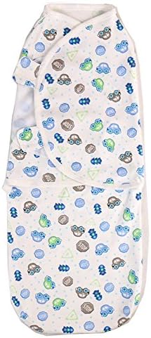 Infant 100% Cotton Sleepsack Adjustable Swaddling Pouch, Baby Swaddle 24" × 10" (car)