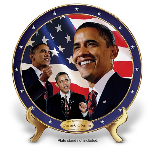 Yes We Can Barack Obama Commemorative Collector Plate by The Bradford Exchange