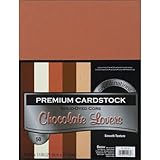 Darice GX220005 Coordination Value Cardstock, 8.5 by 11-Inch, Chocolate Lovers, 50-Pack