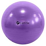 DragonFly Yoga Premium Anti-Burst Fitness Ball, Purple, 65cm