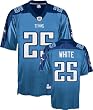 Lendale White Youth Jersey: Reebok Light Blue Replica #25 Tennessee Titans Jersey