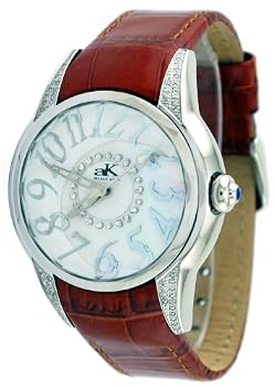 Adee Kaye #AK5565-L Women's Faceted Prism Crystal Diamond Accented Watch