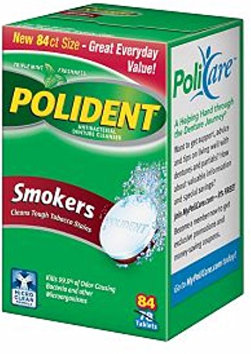 Polident Smokers, Antibacterial Denture Cleanser 84 ea