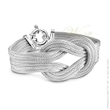 MILLE LUCCI: *ITALIAN ETERNAL LOVE KNOT STERLING SILVER BRACELET*